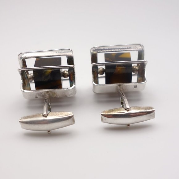 Sno of Sweden 925 Silver Cuff Links - Picture 5 of 16